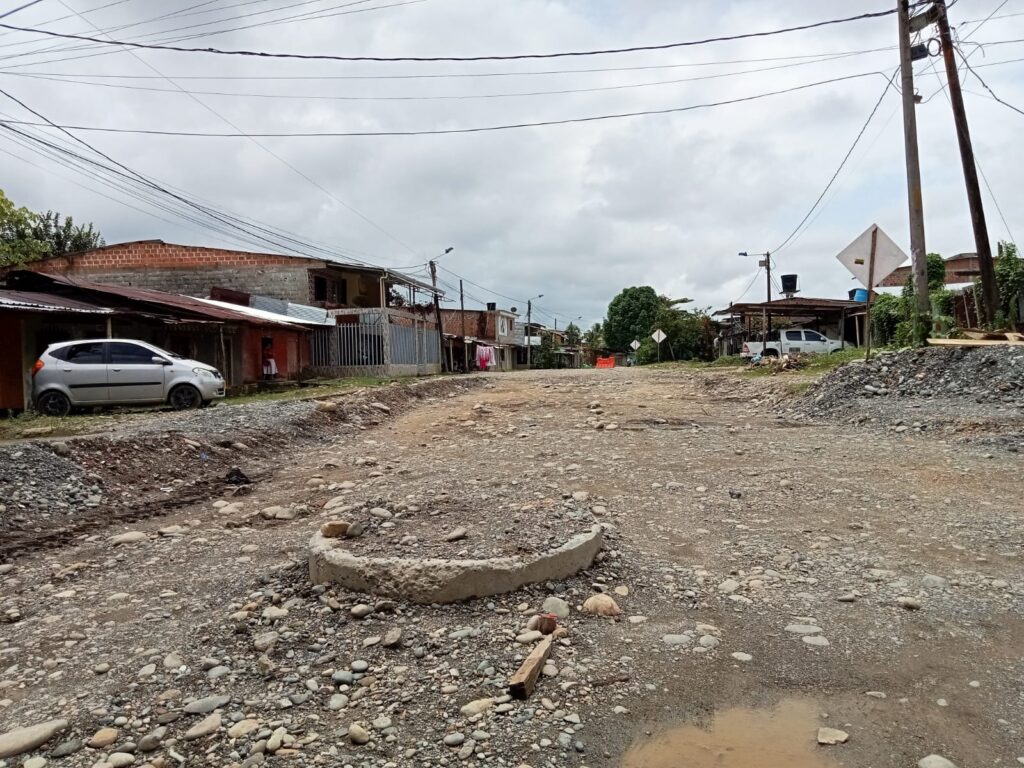 Sector en construcción en el barrio San Pedro. Fotografía: María F. Padilla