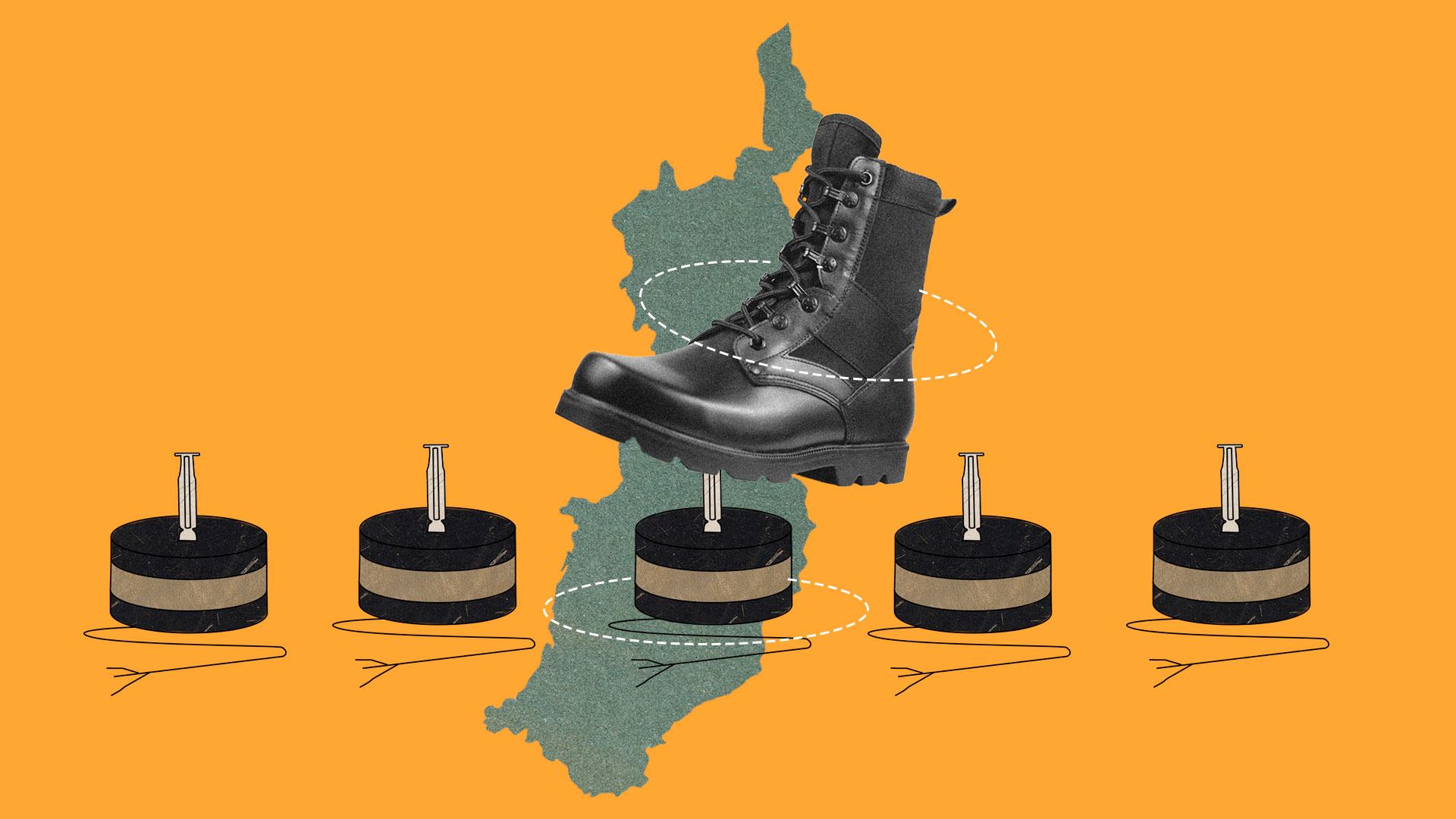 Comunidades de la zona rural están en riesgo de desplazamiento por minas antipersonal