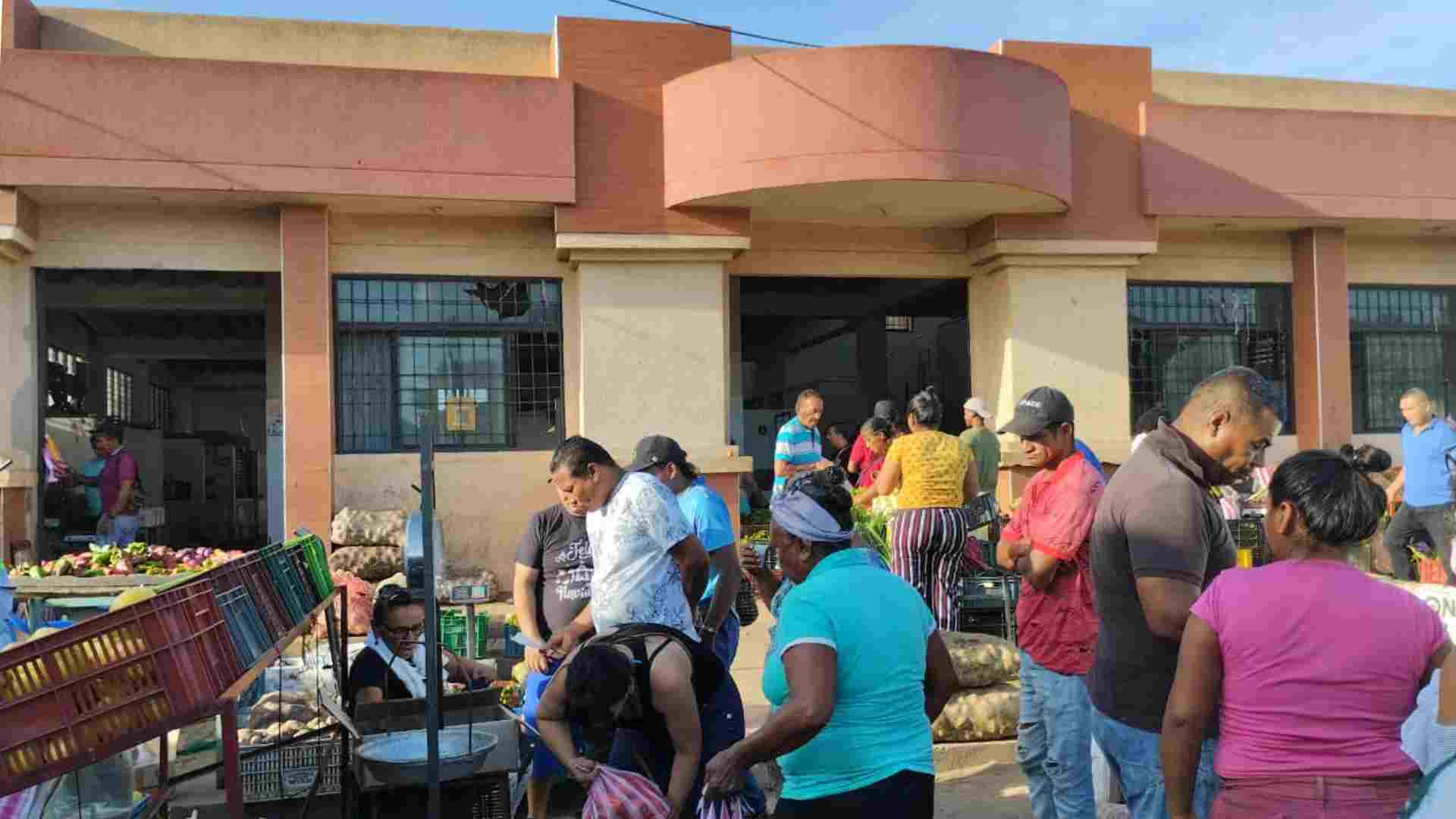 Familias en Fonseca no han podido recibir pagos de renta ciudadana por fallas en el Sisbén. Mercado de Fonseca. Foto: Haitin Herrera